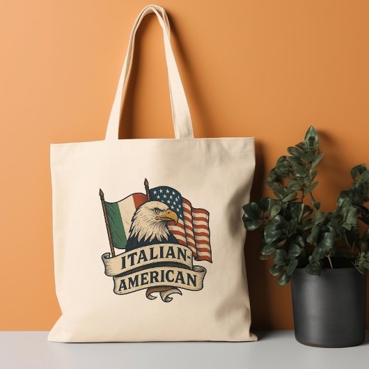 Italian American Eagle Shirt | patriottisch erfgoe Tote Bag