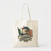 Italian American Eagle Shirt | patriottisch erfgoe Tote Bag (Voorkant)