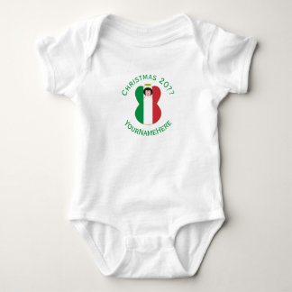 Italian Angel Christmas Flag Personalized Women's  Romper