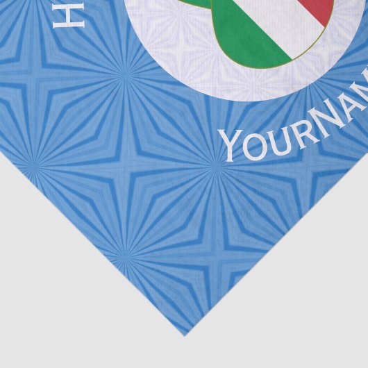 Italian Angel Hanukkah Flag Personalized Gift Tissuepapier (Detail)