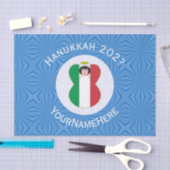 Italian Angel Hanukkah Flag Personalized Gift Tissuepapier (Craft)