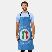 Italian Angel Hanukkah Flag Personalized Large Schort (Gedragen)