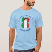 Italian Angel Hanukkah Flag Personalized Men's  T-shirt (Voorkant)