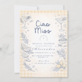 Italian Aperitivo Ciao Miss Bridal Shower Kaart (Voorkant)