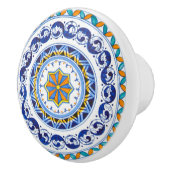 Italian Artistry Antico Deruta Rosette Mediterran Keramische Knop (Rechts)