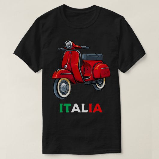 Italian Biker Bike Rider Motorcycle Love Italy Sco T-shirt (Design voorkant)