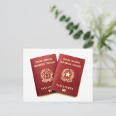 Italian biometric e-passports briefkaart (Staand voorkant)