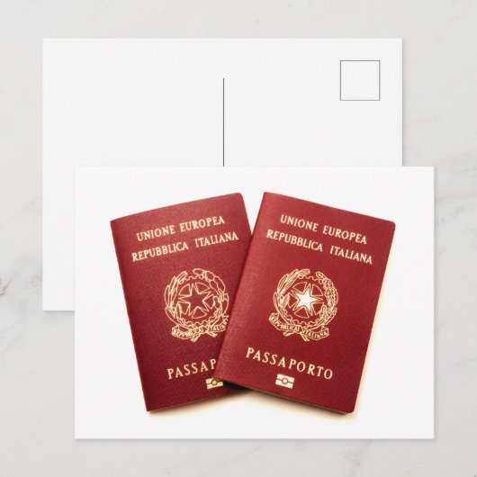 Italian biometric e-passports briefkaart (Voorkant / Achterkant)