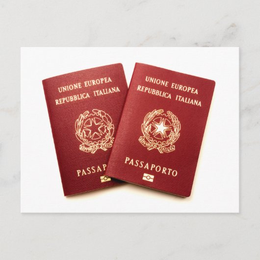 Italian biometric e-passports briefkaart (Voorkant)