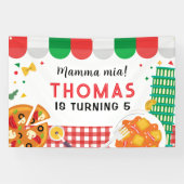 Italian Birthday Party backdrop Spandoek (Horizontaal)