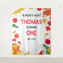 Italian Birthday Party backdrop Wandkleed