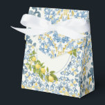 Italian Blue Tegel Lemon Bedankdoosjes<br><div class="desc">Italiaans Blauwe Tegel Lemon Mediterraan,  zomerhuwelijk,  citroenen,  citroenbloesems,  citrus,  marineblauw en geel,  Italiaans Blauwe Tegel Lemon Wedding,  dat is amore,  amalfikust,  positano</div>