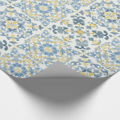 Italian Blue Tegel Lemon Cadeaupapier (Hoek)