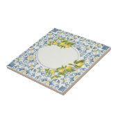 Italian Blue Tegel Lemon Tegeltje (Zijkant)