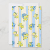 Italian Blue Tiles, Ciao Baby, Lemons square Bedankkaart (Achterkant)