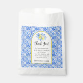 Italian Blue Tiles, Ciao Baby, Lemons square Bedankzakje (Voorkant)