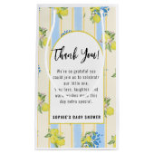 Italian Blue Tiles, Ciao Baby, Lemons square Klein Cadeauzakje (Voorkant)