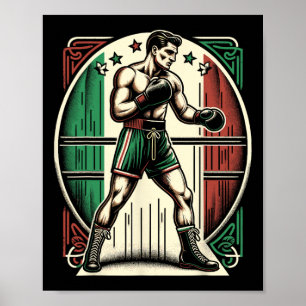Italian Boxer -  Boksen Vlag Italië Poster