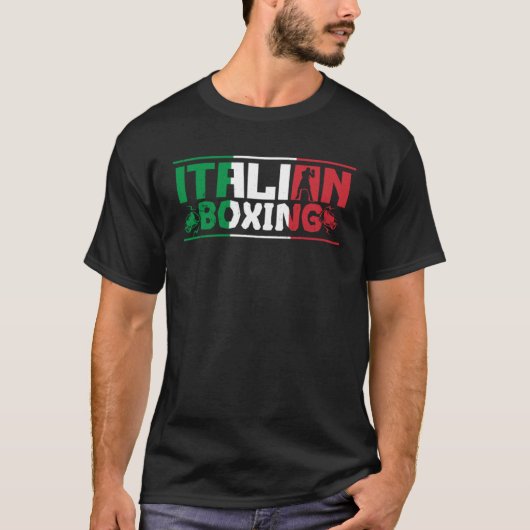 Italian Boxing Pride Boxer Coach Fitness Workout T-shirt (Voorkant)