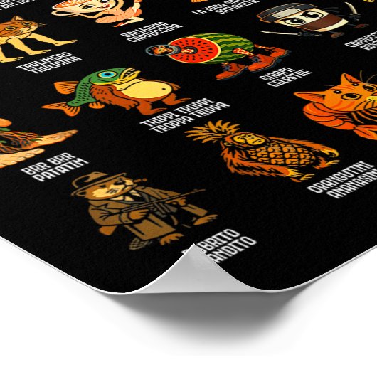 Italian Brain Rot Italian Brainrot Funny Memes  Poster (Hoek)