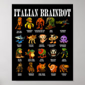 Italian Brain Rot Italian Brainrot Funny Memes  Poster (Voorkant)