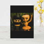 Italian Brainrot Ballerina Cappuccina Cappuccino I Kaart (Gele Bloem)