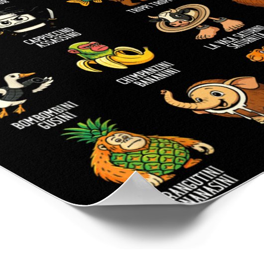 Italian Brainrot Ballerina Ino Character Meme Mix  Poster (Hoek)