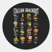 Italian Brainrot Ballerina Ino Character Meme Mix  Ronde Sticker (Voorkant)