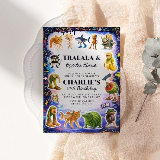 Italian Brainrot Birthday Kaart