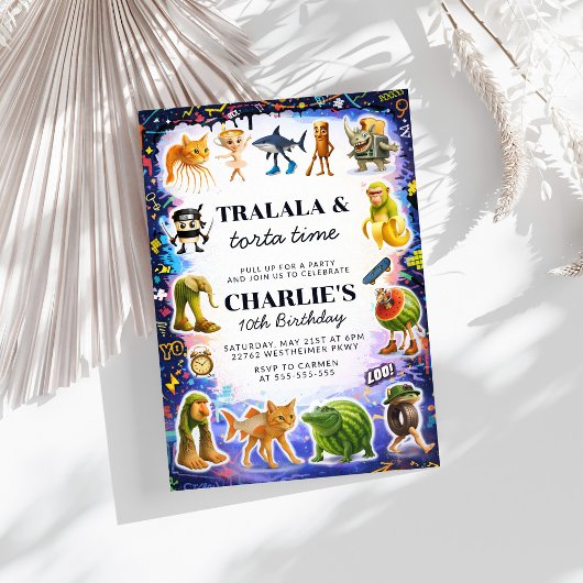 Italian Brainrot Birthday Kaart