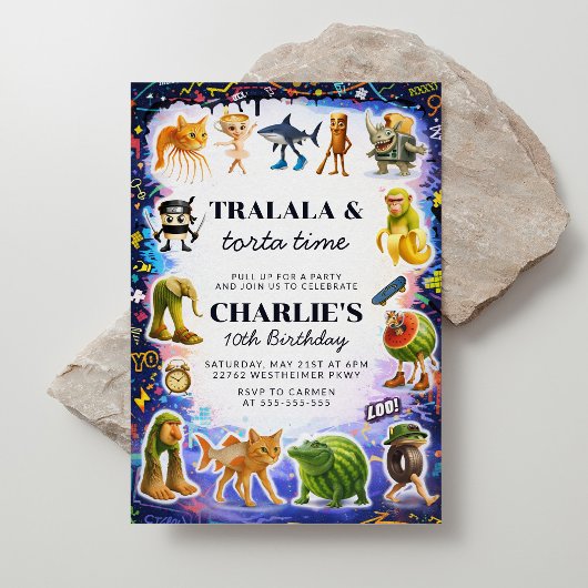 Italian Brainrot Birthday Kaart