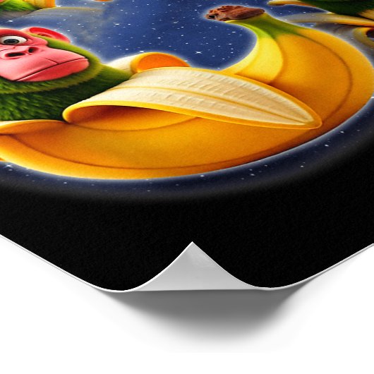 Italian Brainrot Chimpanzini Bananini 3 Moon Weird Poster (Hoek)