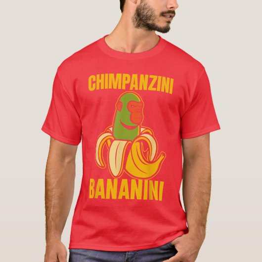 Italian Brainrot Chimpanzini Bananini Funny Brain  T-shirt (Voorkant)
