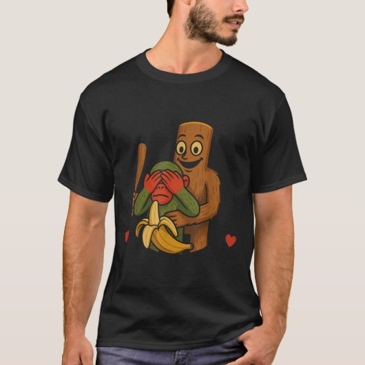Italian Brainrot Chimpanzini Bananini Tung Sahur K T-shirt (Voorkant)
