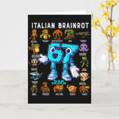 Italian Brainrot Funny 67 Meme Birthday Decoration Kaart (Gele Bloem)