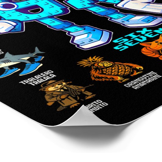 Italian Brainrot Funny 67 Meme Birthday Decoration Poster (Hoek)