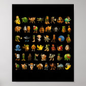 Italian Brainrot Gen-z Meme Funny Brain Rot Kids C Poster (Voorkant)