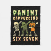 Italian Brainrot Halloween Panini Cappuccino Six S Fleece Deken (Voorkant)