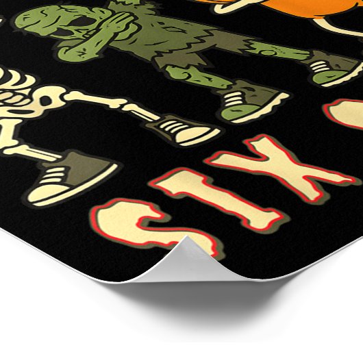 Italian Brainrot Halloween Panini Cappuccino Six S Poster (Hoek)