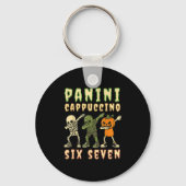 Italian Brainrot Halloween Panini Cappuccino Six S Sleutelhanger (Voorkant)