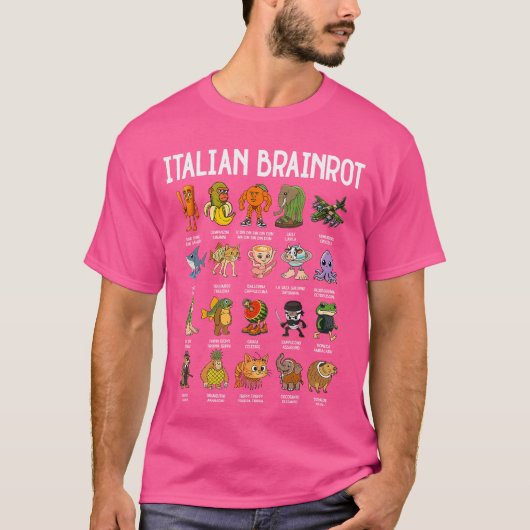 Italian Brainrot Italian Brainrot Funny Memes Men T-shirt (Voorkant)