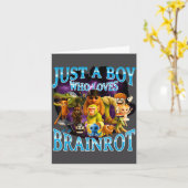 Italian Brainrot Lover Meme Internet Illustration Kaart (Gele Bloem)