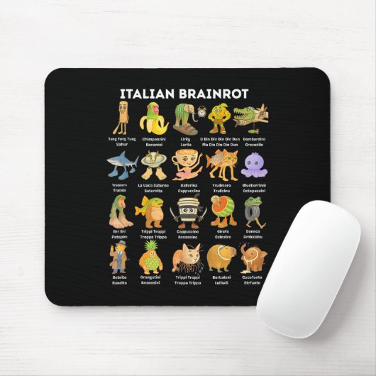 Italian Brainrot Meme For Kids Boy Men Women  Muismat (Met muis)