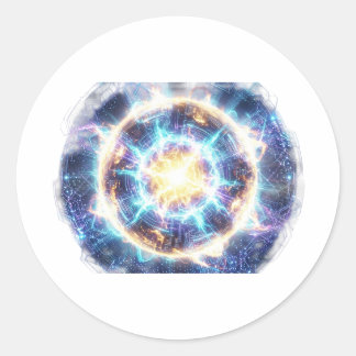 Italian Brainrot Pizza Chaos – Cyberpunk Glitch Me Ronde Sticker