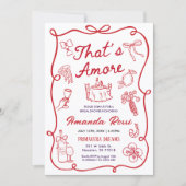 Italian Bridal Shower Invitation, That's Amore  Kaart (Voorkant)