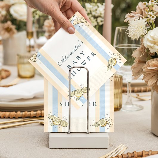 Italian Café Doodle Stripes Servet