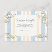 Italian Café Doodle Stripesr Diapper Raffle Informatiekaartje (Voorkant)