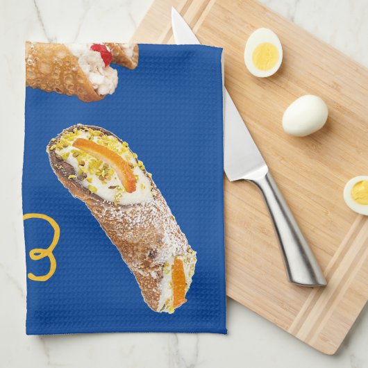 'Italian Cannoli' keukenhanddoek (Quarter Fold)