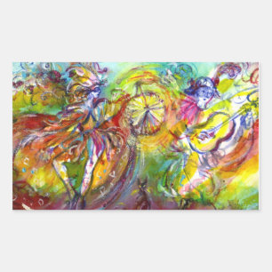 ITALIAN CARNIVAL RECHTHOEKIGE STICKER