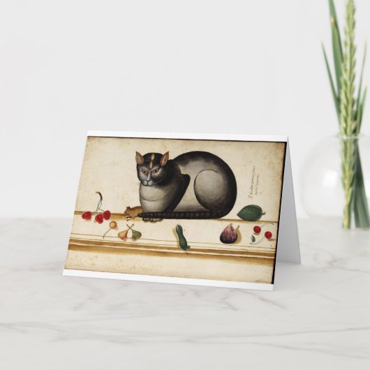 Italian Cat Wenskaart Kaart (Voorkant)